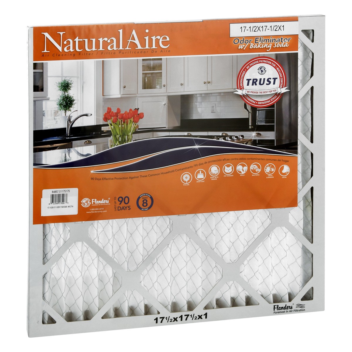 slide 7 of 11, NaturalAire 17-1/2 x 17-1/2 x 1 Odor Eliminator with Baking Soda Air Cleaning Filter 1 ea, 1 ct