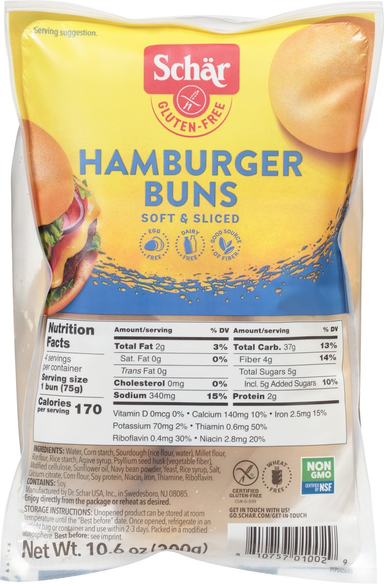 slide 6 of 9, Schär Gluten-Free Hamburger Buns 10.6 oz, 10.6 oz