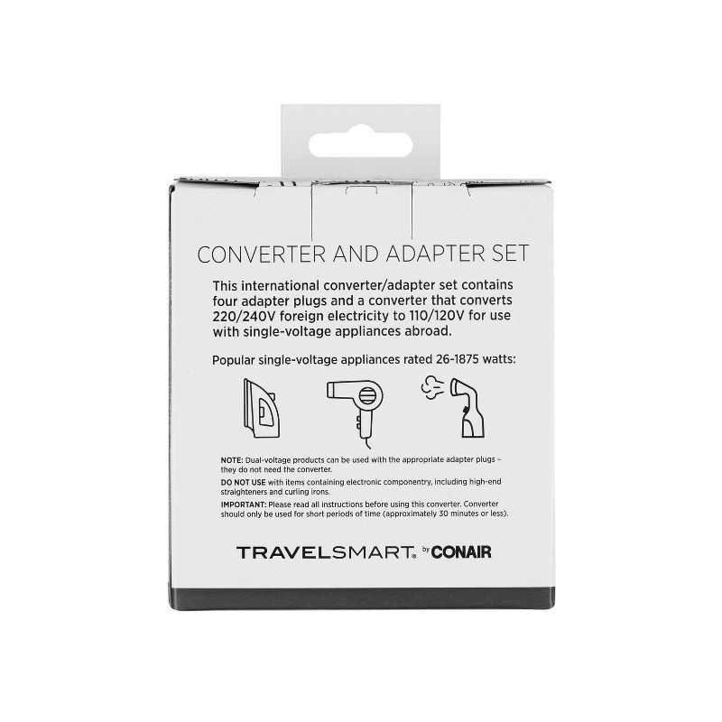 slide 9 of 10, Travel Smart by Conair Converter Adapter Set, 1 ct