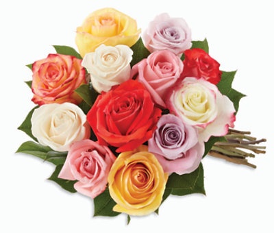 slide 1 of 1, Rose Premium Rainbow 12 Stem, 12 ct