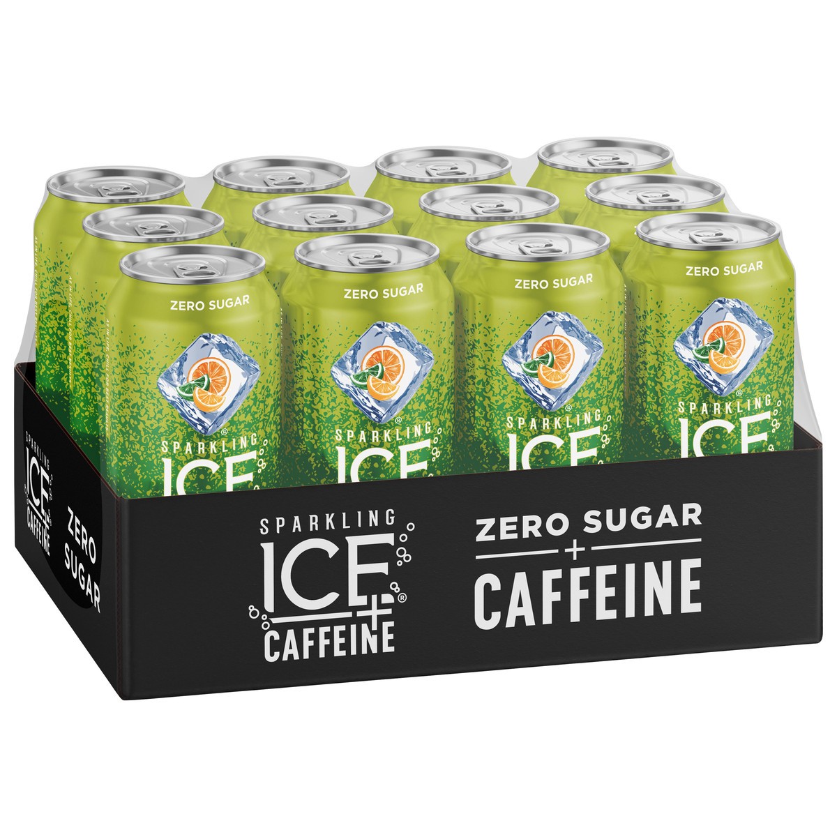 slide 6 of 10, Sparkling ICE +Caffeine Zero Sugar Triple Citrus Sparkling Water - 12 ct, 12 ct