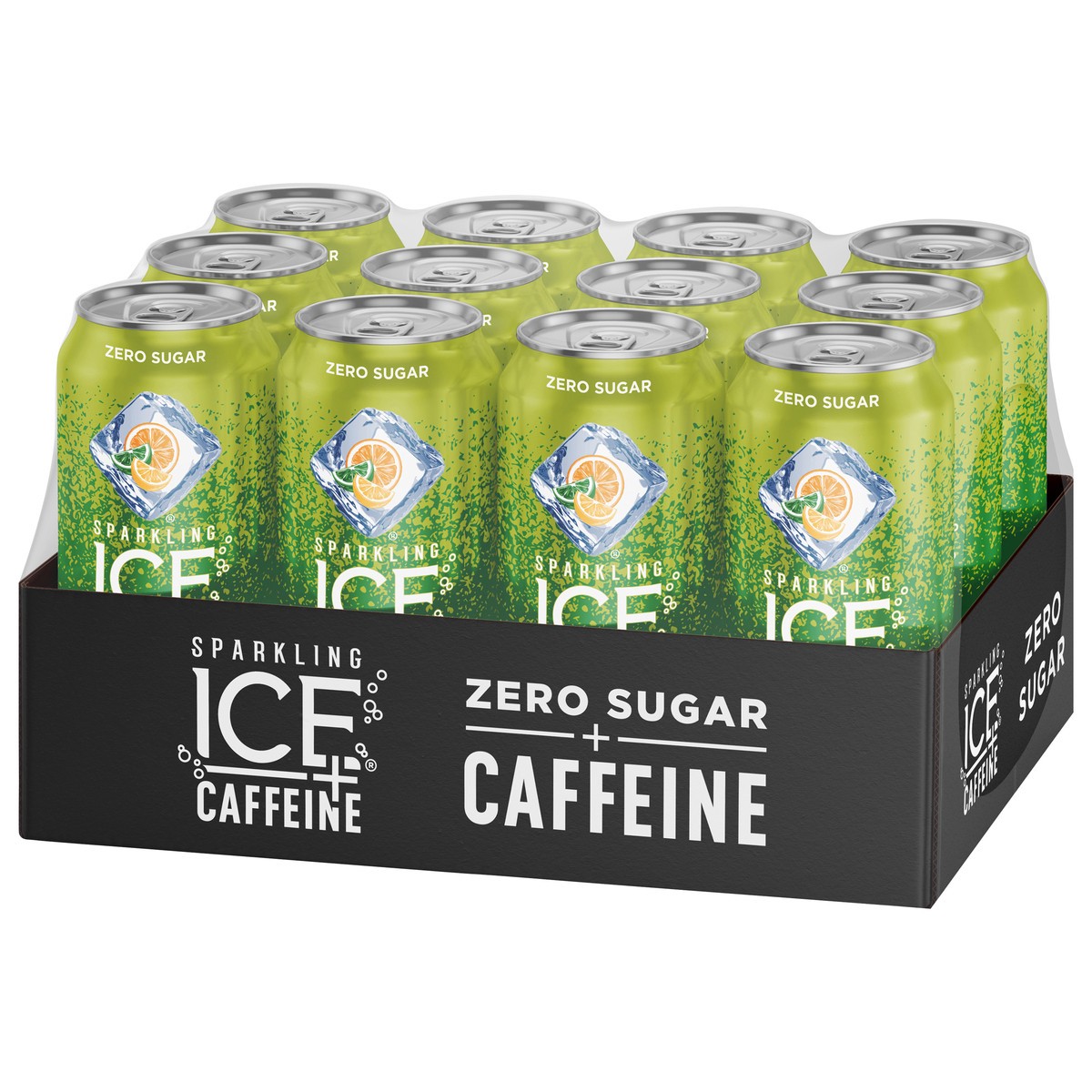 slide 4 of 10, Sparkling ICE +Caffeine Zero Sugar Triple Citrus Sparkling Water - 12 ct, 12 ct