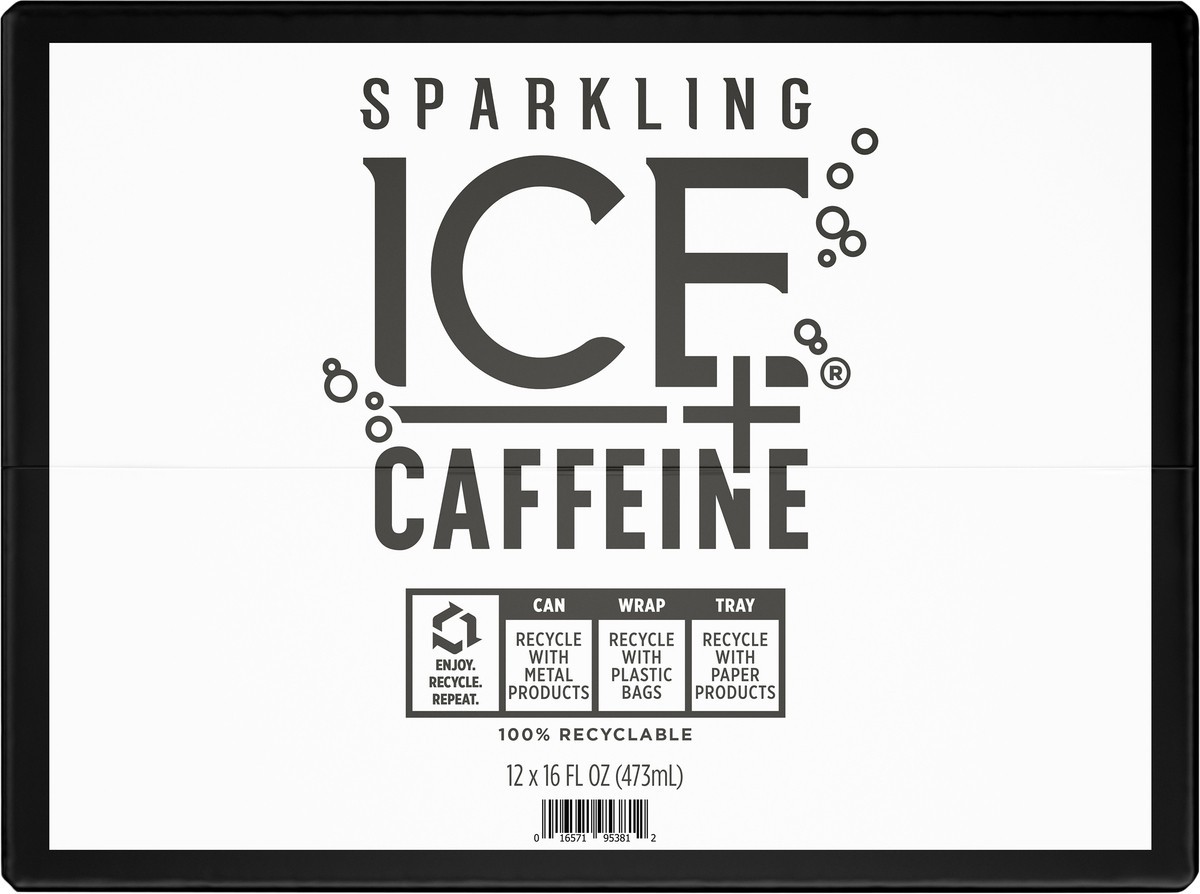 slide 10 of 10, Sparkling ICE +Caffeine Zero Sugar Triple Citrus Sparkling Water - 12 ct, 12 ct