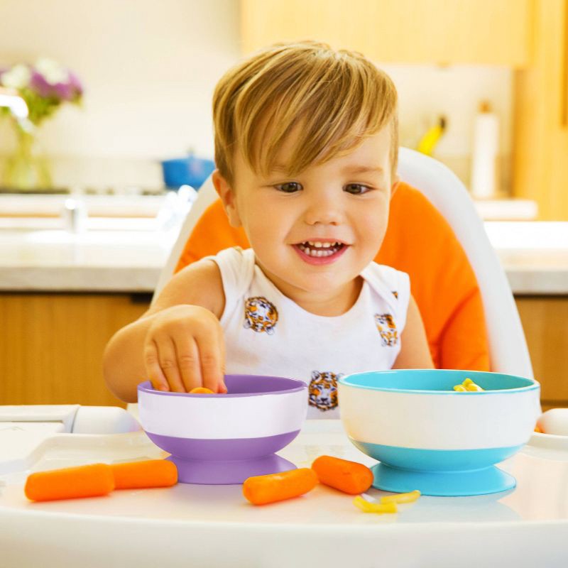 slide 3 of 10, Munchkin 3pk Stay-Put Suction Bowls, 3 ct