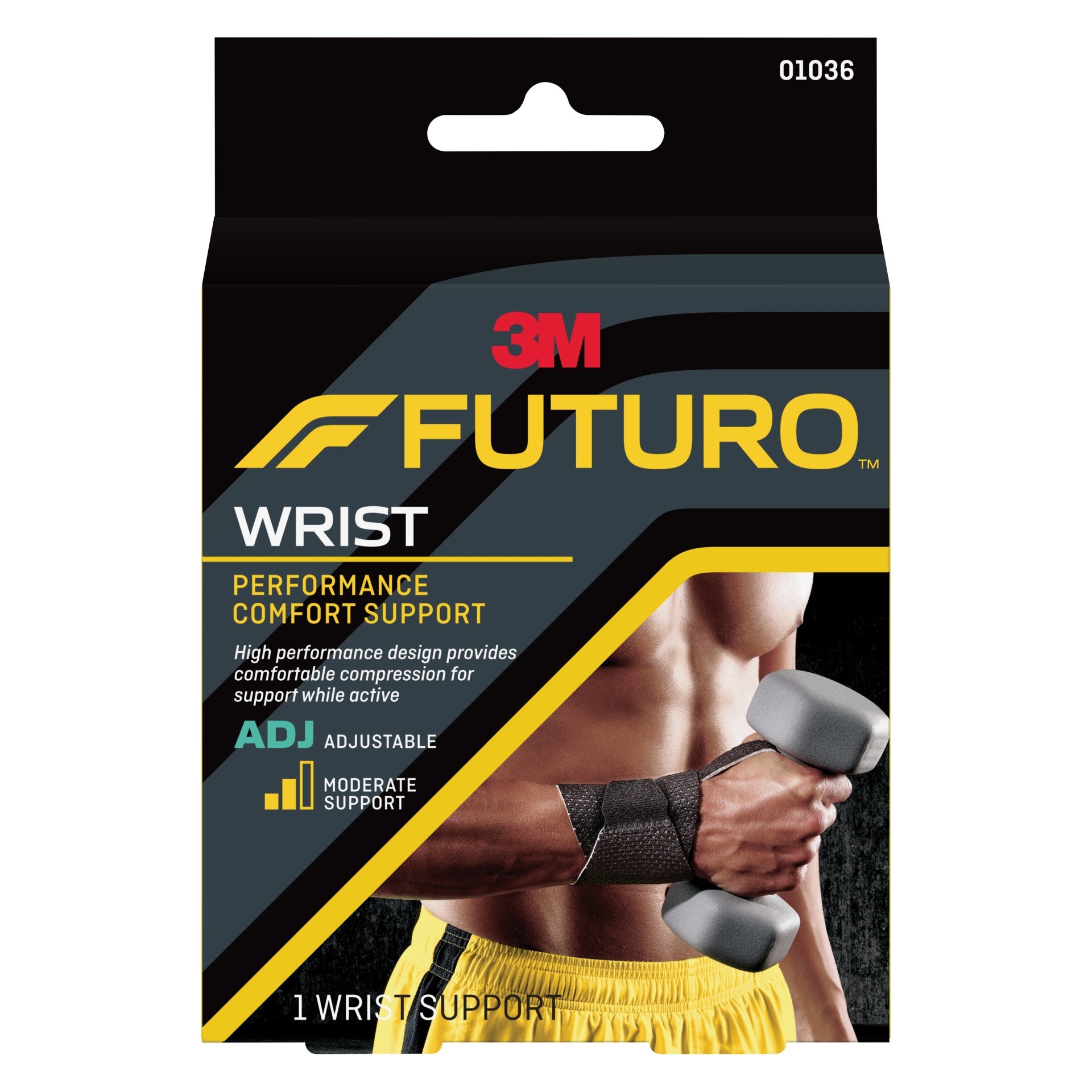 slide 1 of 6, FUTURO Performance Comfort Wrist Support, Adjustable, 1 ct