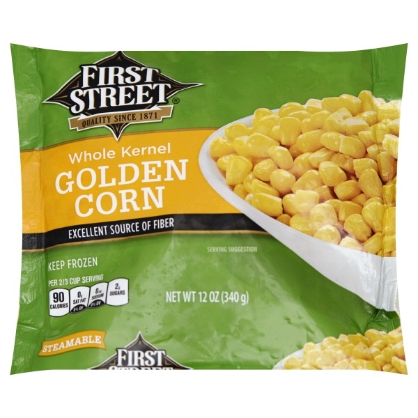 slide 1 of 1, First Street Stemble Whole Kernel Corn, 12 oz