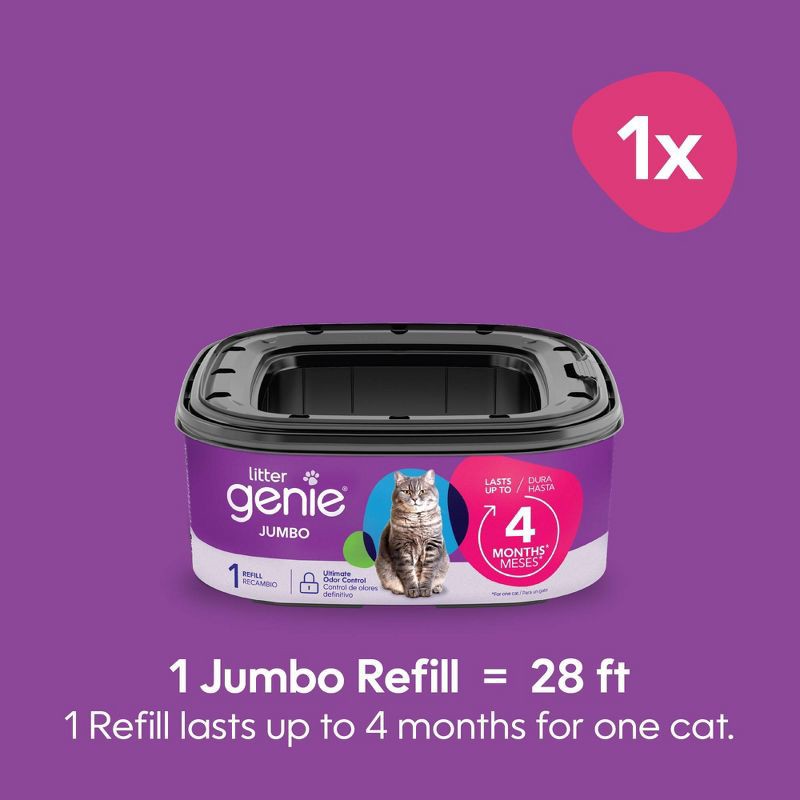 slide 3 of 14, Litter Genie Jumbo Refill Ultimate Cat Litter Odor Control Waste Disposal Bags, 1 ct