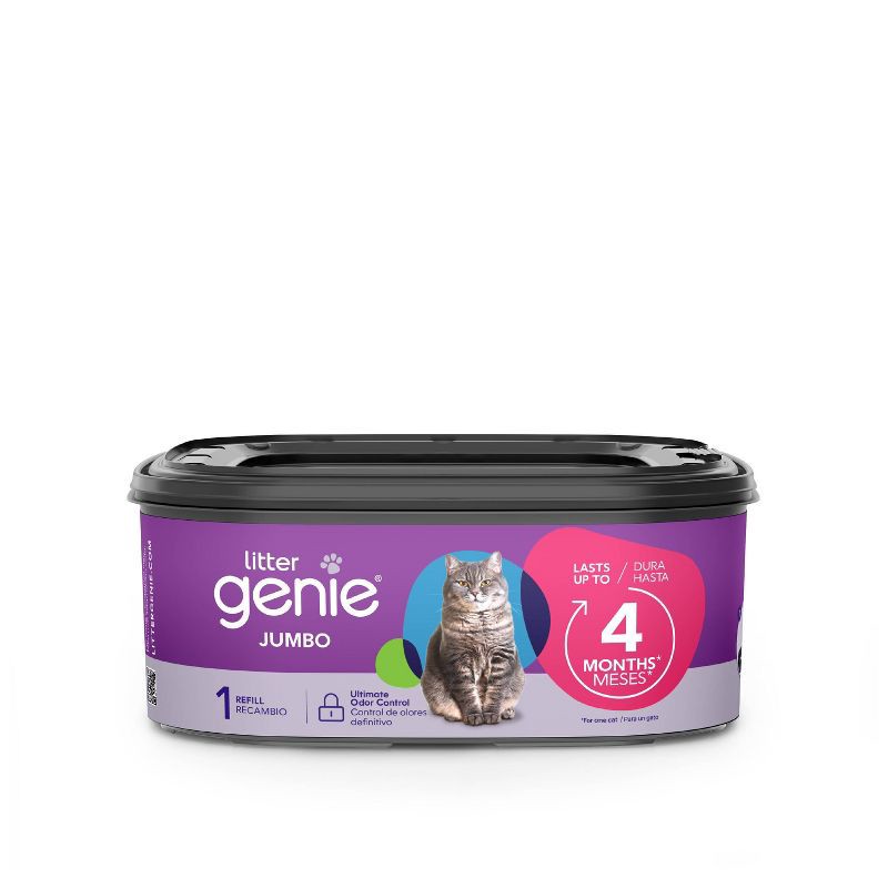 slide 1 of 14, Litter Genie Jumbo Refill Ultimate Cat Litter Odor Control Waste Disposal Bags, 1 ct