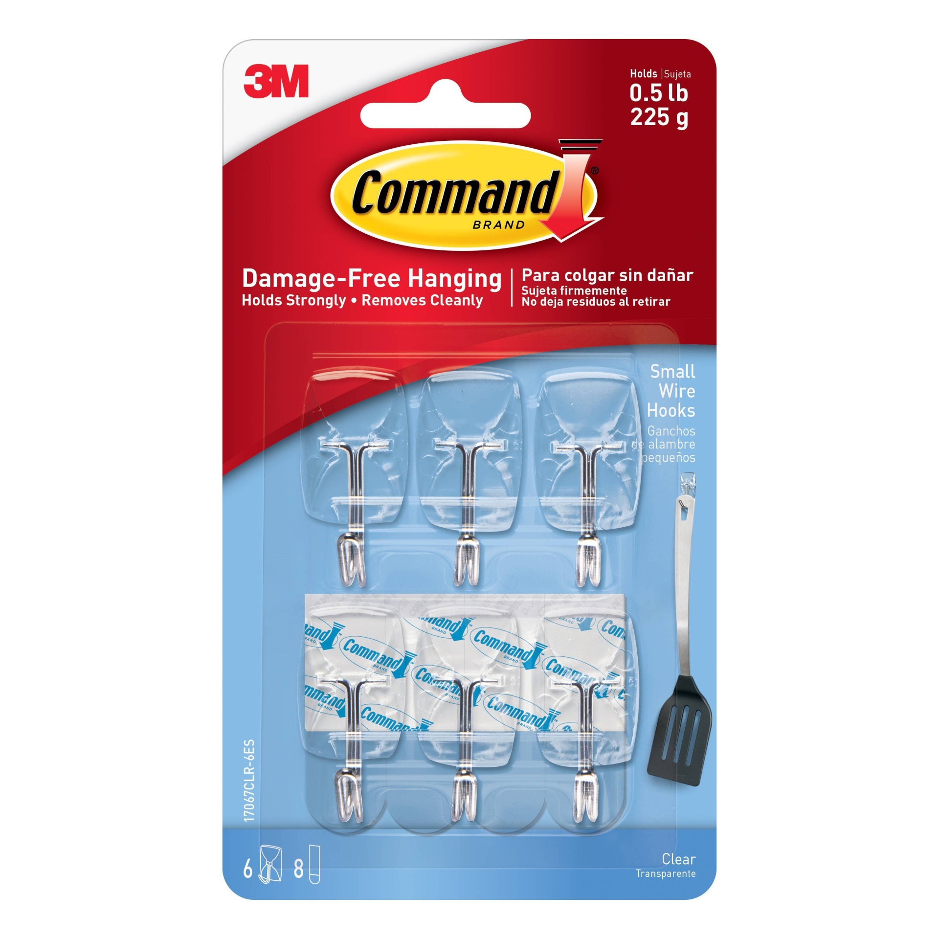 slide 1 of 7, Command Small Sized Wire Decorative Hooks Clear, 1 ct