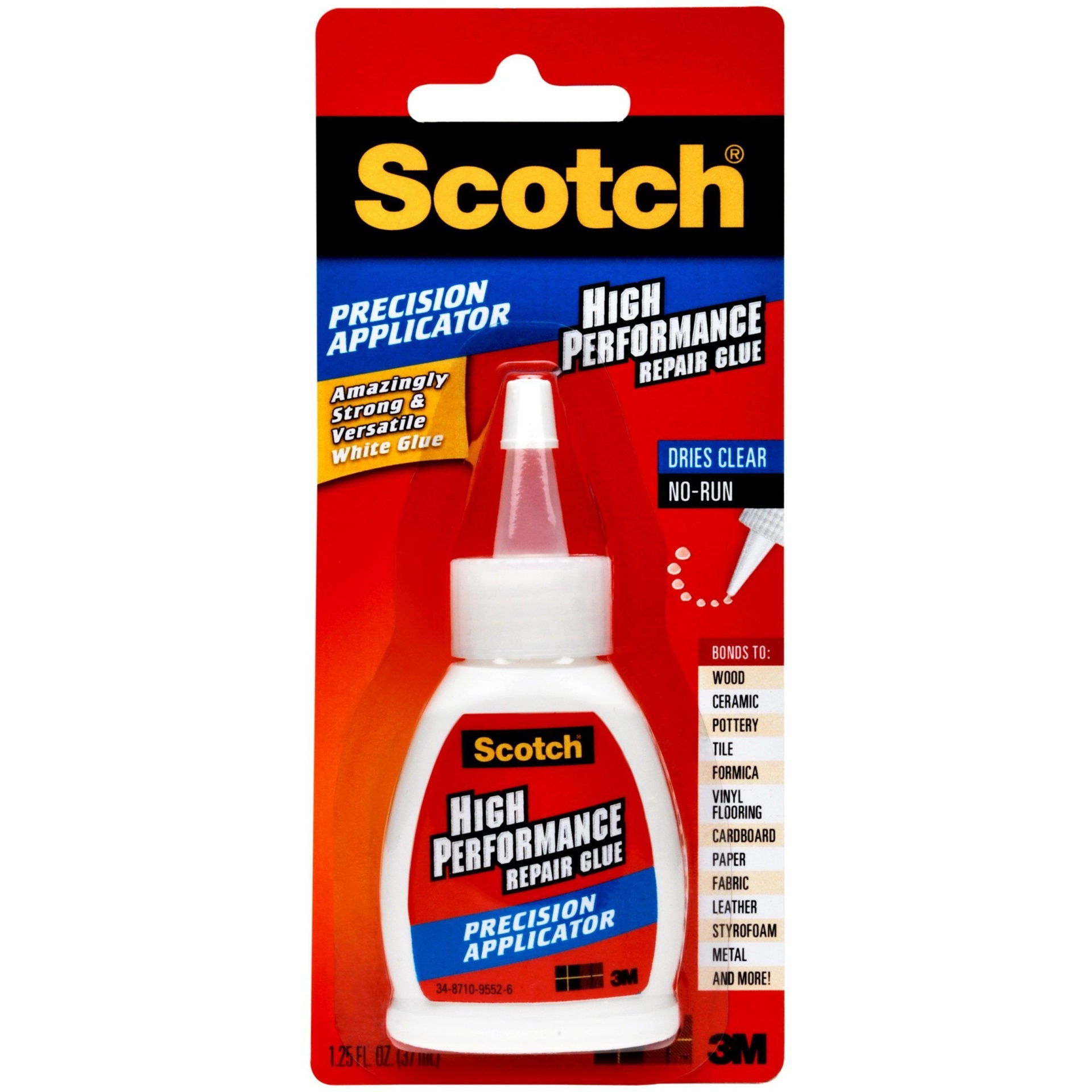 slide 1 of 3, Scotch Precision Applicator High Performance Repair Glue, 1.25 oz