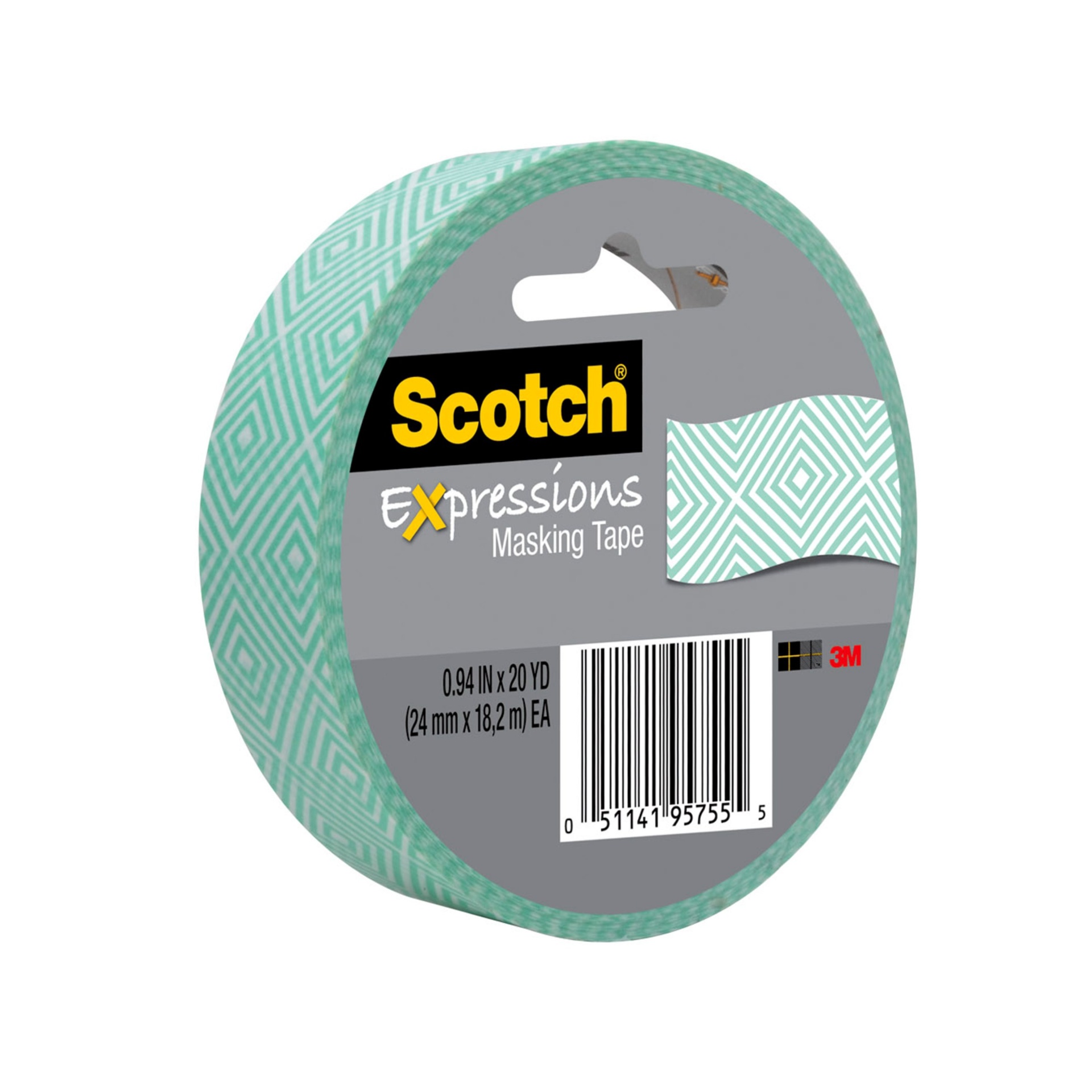 slide 1 of 1, Scotch Washi Masking Tape Mint 20 yd , 1 ct