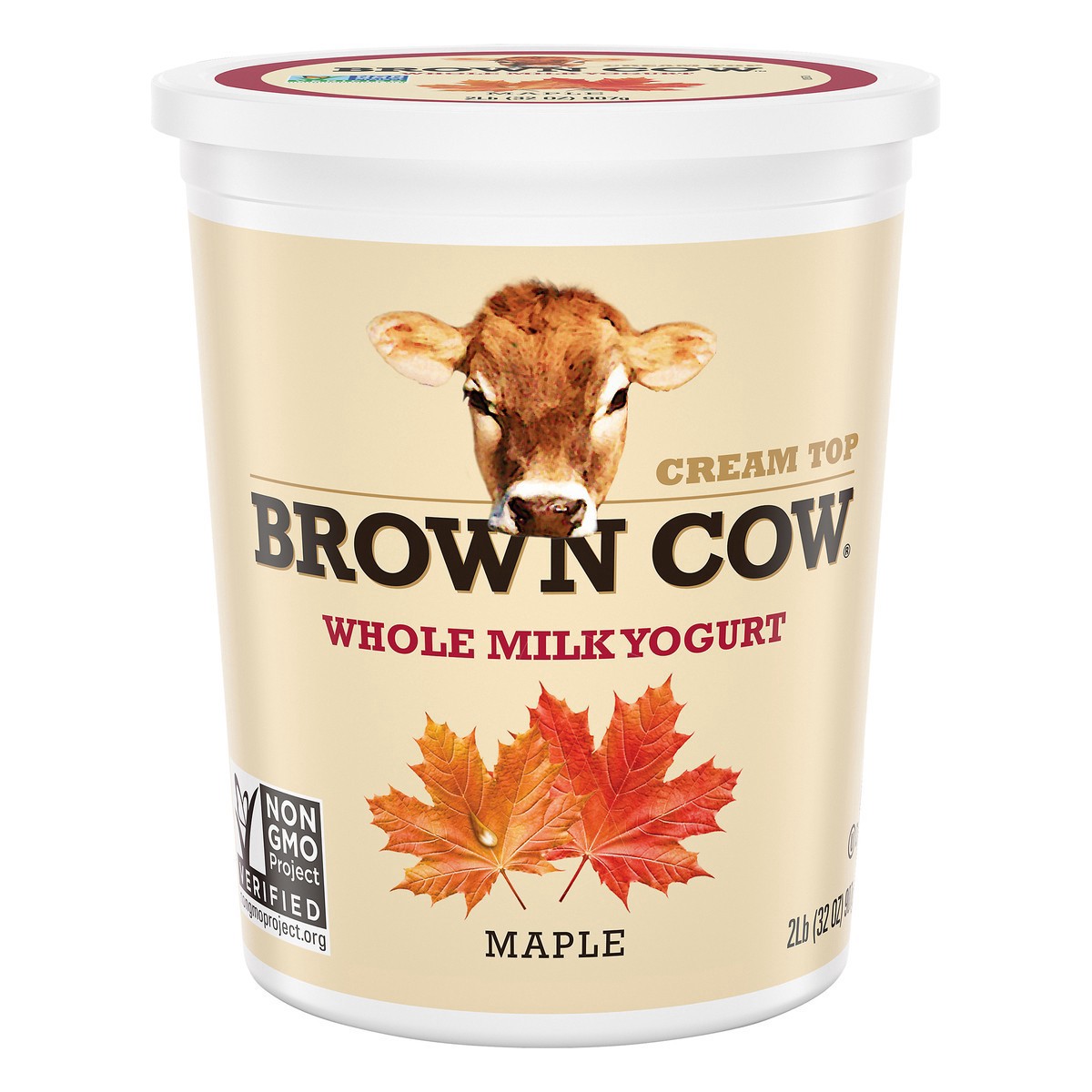 slide 1 of 2, Brown Cow Whole Milk Maple Yogurt, 32 fl oz