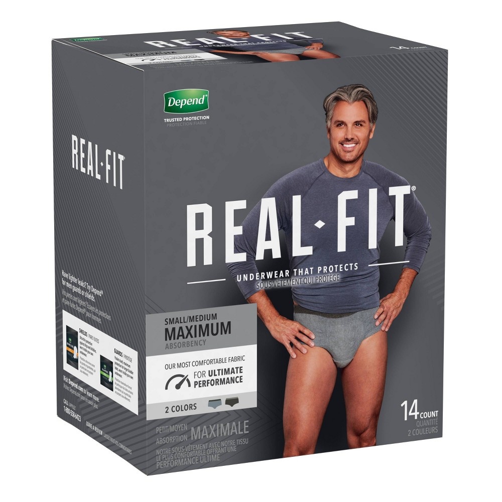 Depend Real Fit Incontinence Underwear for Men - Maximum Absorbency ...