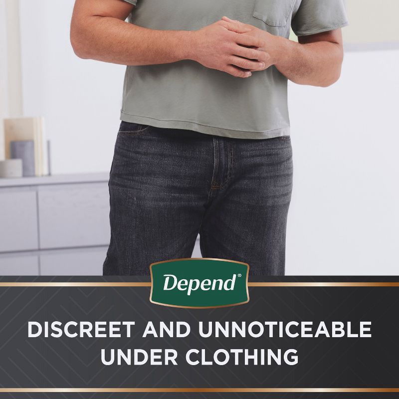 slide 6 of 13, Depend Real Fit Incontinence Underwear for Men - Maximum Absorbency - S/M - Black & Gray - 14ct, 14 ct