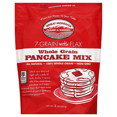 slide 1 of 1, Wheat Montana 7 Grain with Flax Whole Grain Pancake Mix, 2 lb