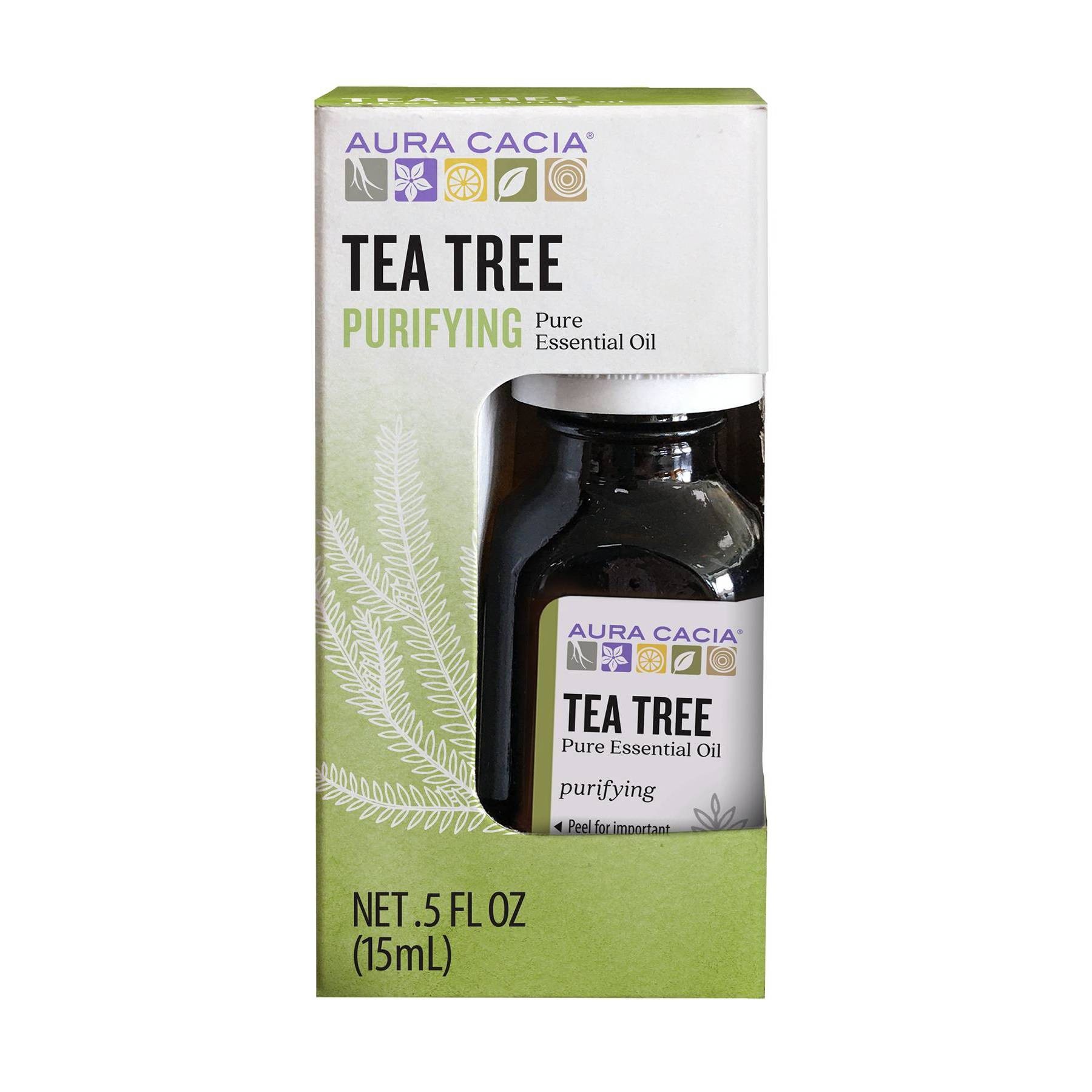 slide 1 of 5, Aura Cacia Tea Tree Purifying Pure Essential Oil - 0.5 fl oz, 0.5 fl oz