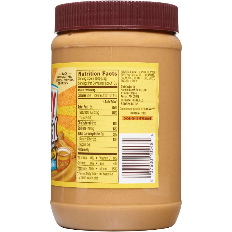 slide 2 of 14, Skippy Natural Peanut Butter Spread w/ Honey - 40oz, 40 oz