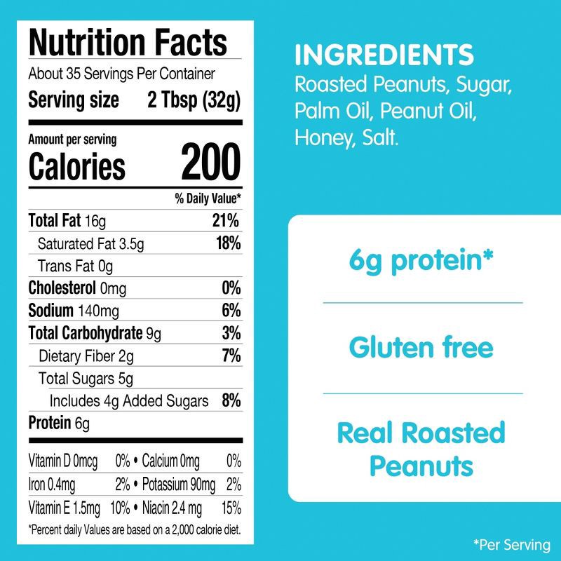 slide 6 of 14, Skippy Natural Peanut Butter Spread w/ Honey - 40oz, 40 oz