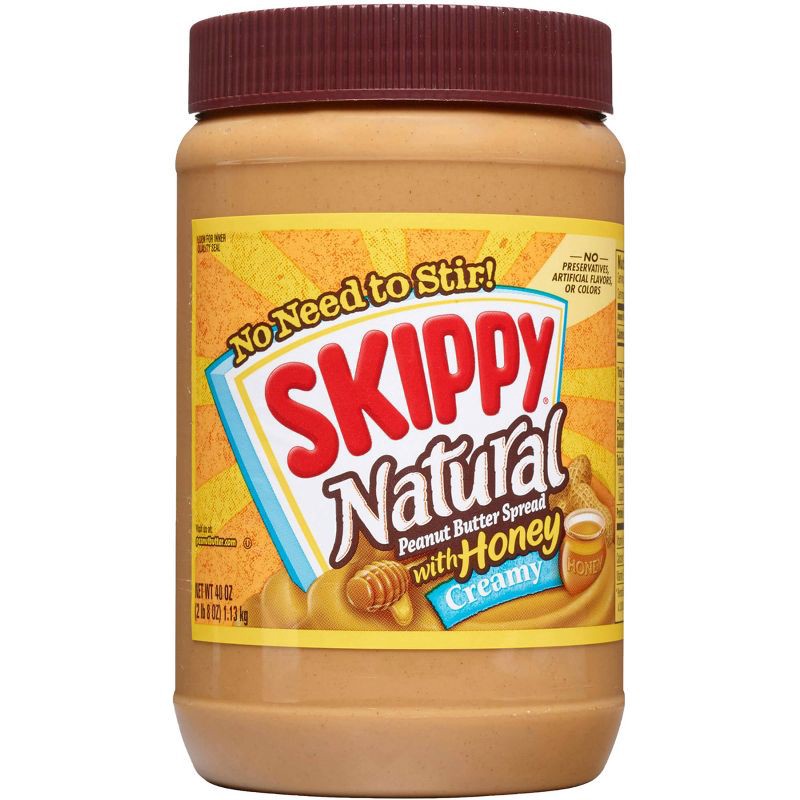 slide 9 of 14, Skippy Natural Peanut Butter Spread w/ Honey - 40oz, 40 oz