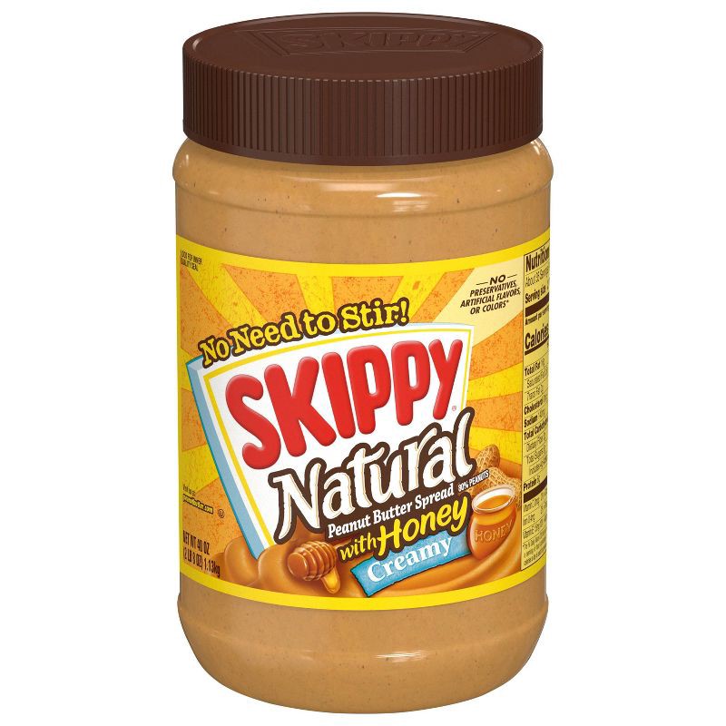 slide 1 of 14, Skippy Natural Peanut Butter Spread w/ Honey - 40oz, 40 oz