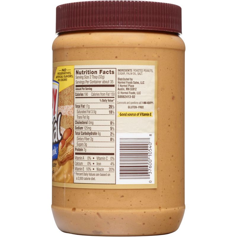 slide 3 of 14, Skippy Natural Chunky Peanut Butter - 40oz, 40 oz