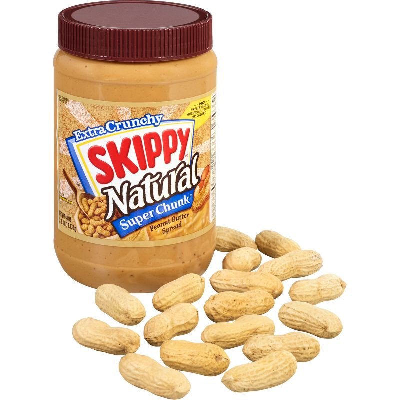 slide 5 of 14, Skippy Natural Chunky Peanut Butter - 40oz, 40 oz