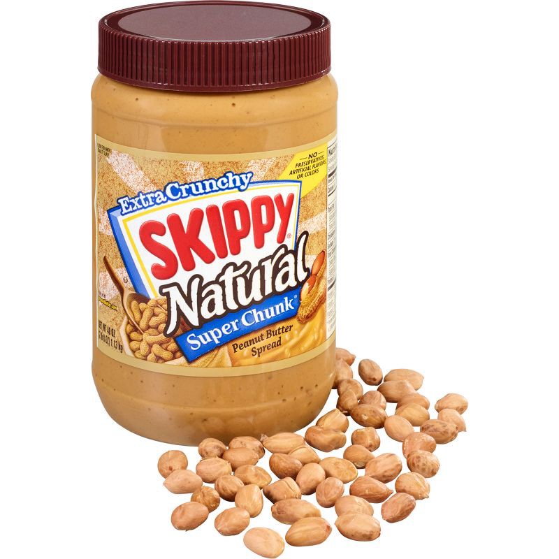 slide 7 of 14, Skippy Natural Chunky Peanut Butter - 40oz, 40 oz