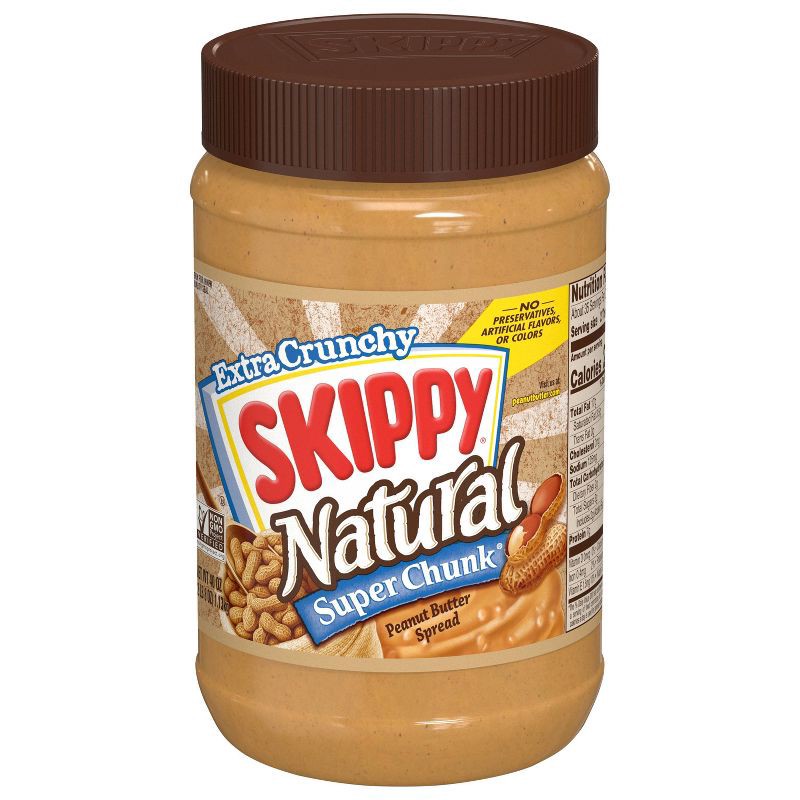 slide 1 of 14, Skippy Natural Chunky Peanut Butter - 40oz, 40 oz