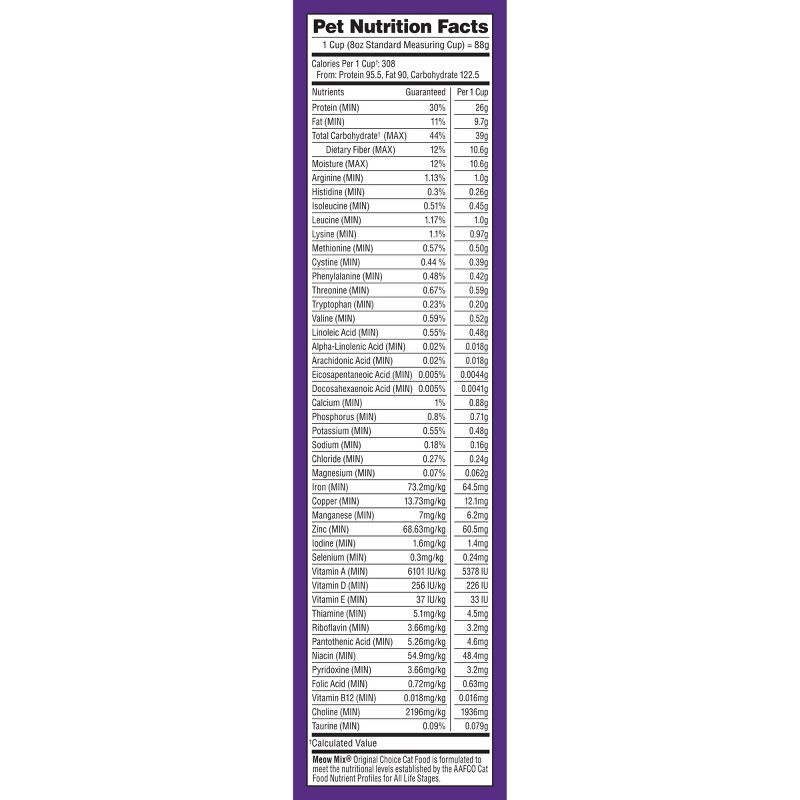 slide 10 of 12, Meow Mix Original Choice with Flavors of Chicken, Turkey, Salmon & Ocean Fish Adult Complete & Balanced Dry Cat Food - 16lbs, 16 lb