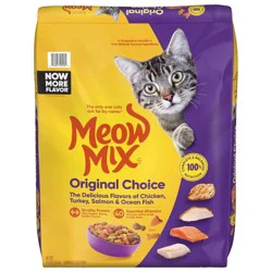 Meow Mix Original Choice with Flavors of Chicken, Turkey, Salmon & Ocean Fish Adult Complete & Balanced Dry Cat Food - 16lbs