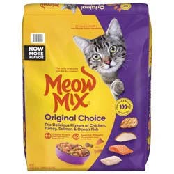 Meow Mix Original Choice with Flavors of Chicken, Turkey, Salmon & Ocean Fish Adult Complete & Balanced Dry Cat Food - 16lbs