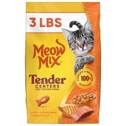 Meow Mix Tender Centers Salmon and Chicken Flavor Dry Cat Food - 3lbs
