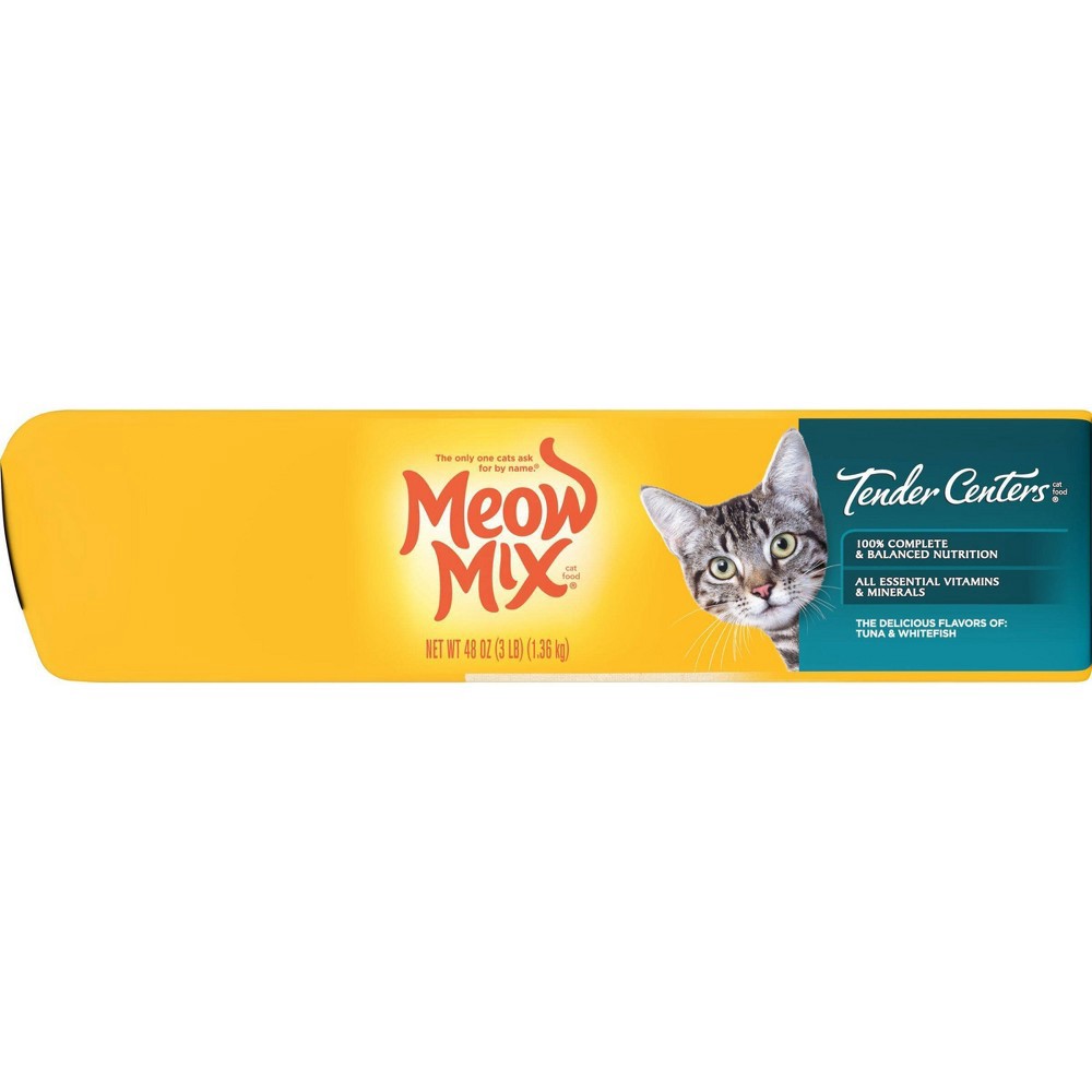 slide 8 of 8, Meow Mix Tender Center Tuna Whitefish Flavors Dry Cat Food, 3 lb