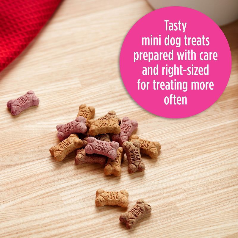 slide 4 of 8, Milk-Bone Original Mini Dog Treats Biscuits with Beef, Chicken & Bacon Flavor Snacks - 15oz, 15 oz