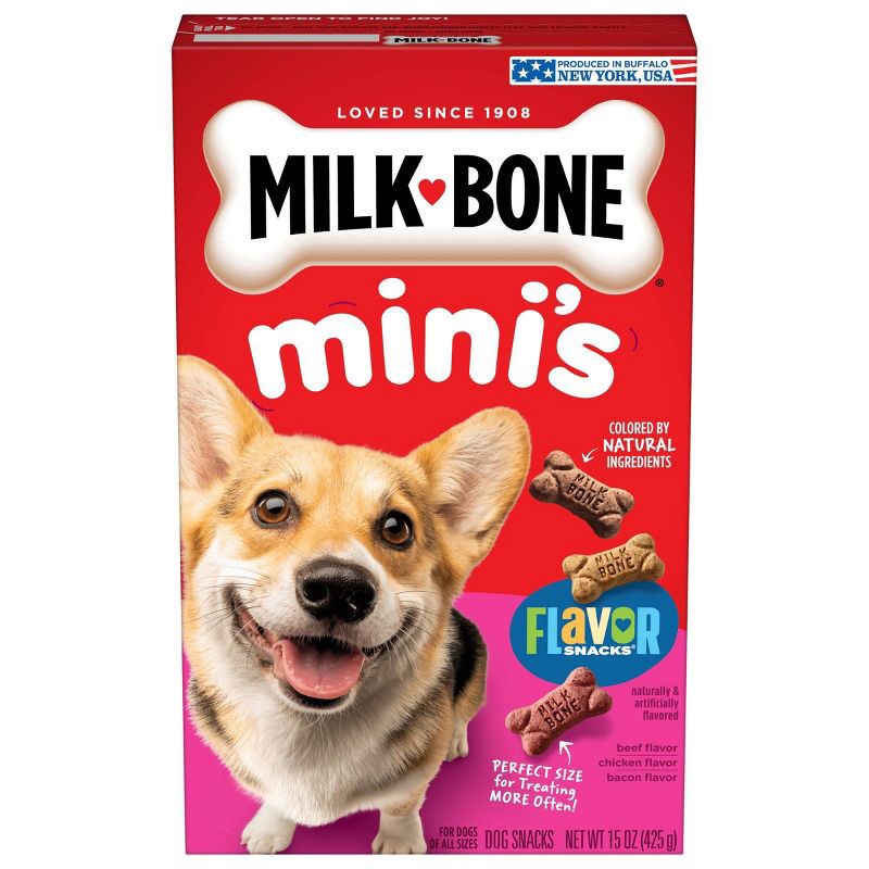 slide 1 of 5, Milk-Bone Original Mini Dog Treats Biscuits with Beef, Chicken & Bacon Flavor Snacks - 15oz, 15 oz