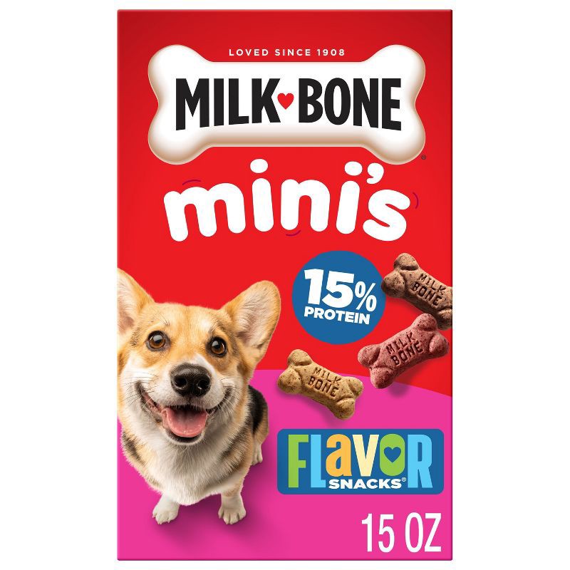 slide 1 of 12, Milk-Bone Original Mini Dog Treats Biscuits with Beef, Chicken & Bacon Flavor Snacks - 15oz, 15 oz