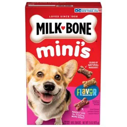 Milk-Bone Original Mini Dog Treats Biscuits with Beef, Chicken & Bacon Flavor Snacks - 15oz