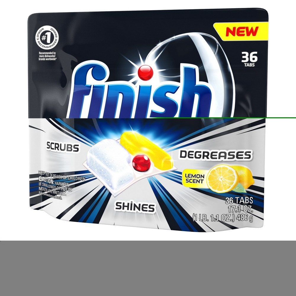 Finish Quantum Ultra Degreaser With Lemon Dishwasher Detergent 36 ct