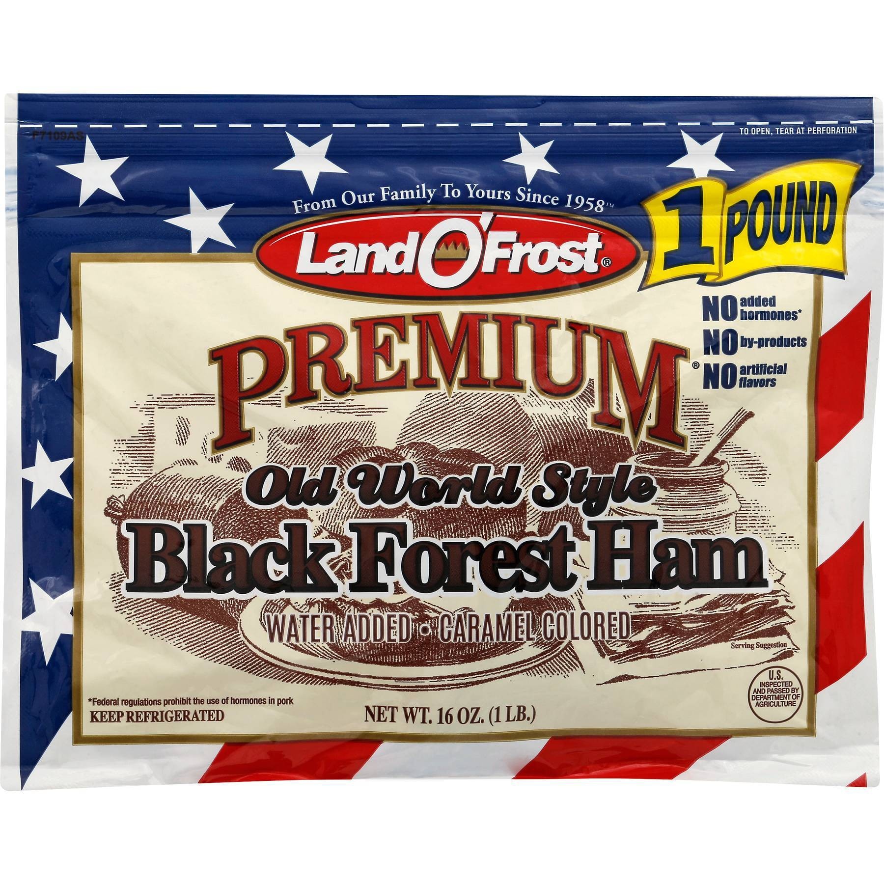 slide 1 of 4, Land O'Frost Premium Old World Style Black Forest Ham, 16 oz