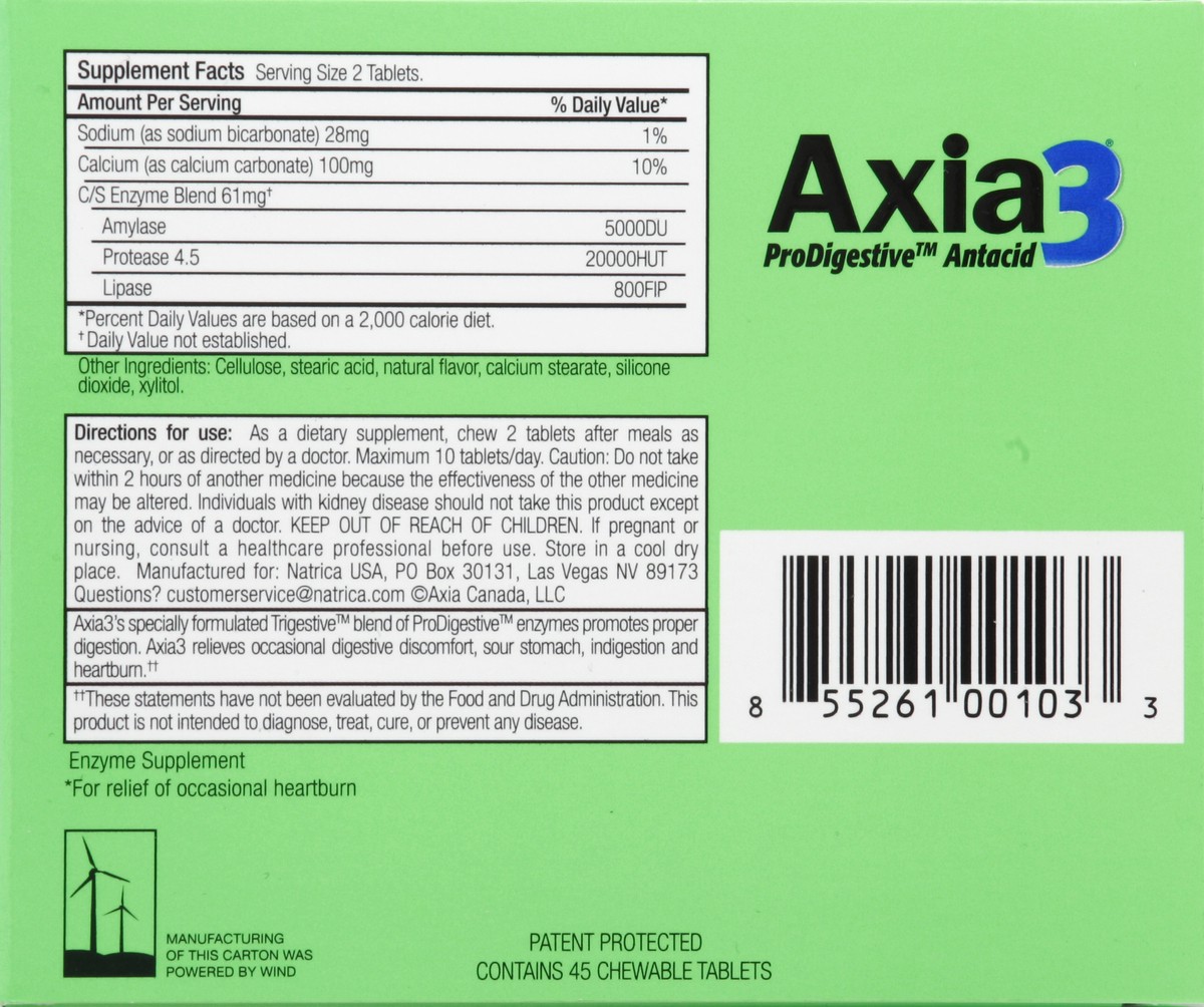 slide 5 of 5, Axia 3 Antacid 45 ea, 45 ct