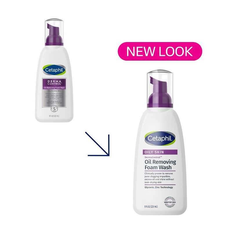 slide 3 of 9, Cetaphil Pro Oil Removing Foam Face Wash - Unscented - 8oz, 8 oz