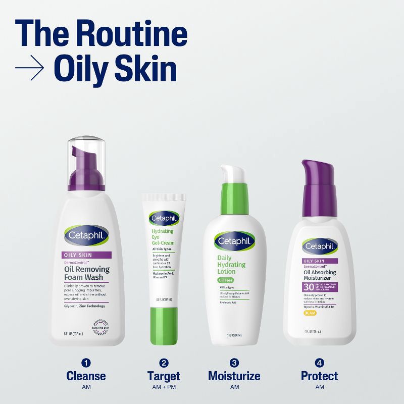 slide 5 of 9, Cetaphil Pro Oil Removing Foam Face Wash - Unscented - 8oz, 8 oz