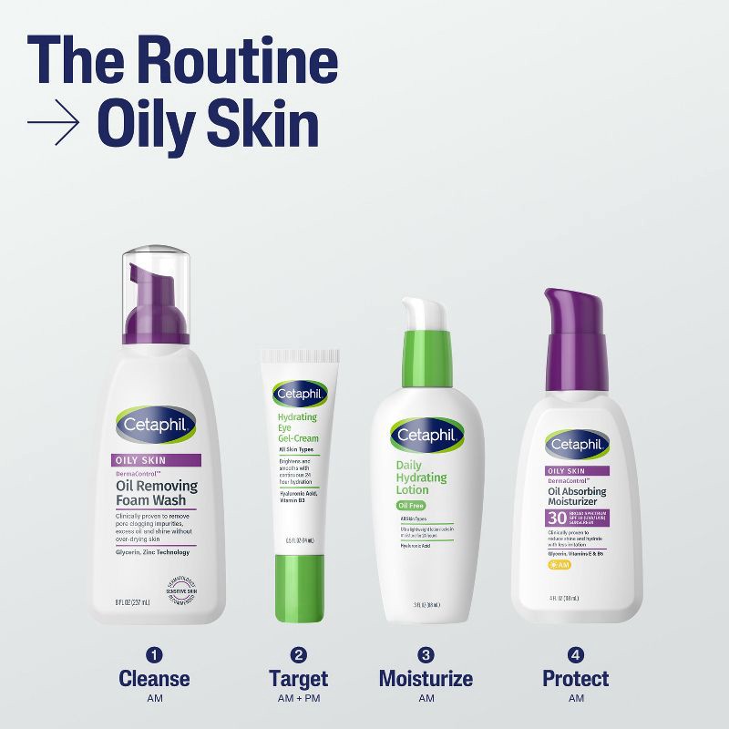 slide 5 of 8, Cetaphil Dermacontrol Oil Absorbing Face Moisturizer with SPF 30 - 4 fl oz, 30 x 4 fl oz