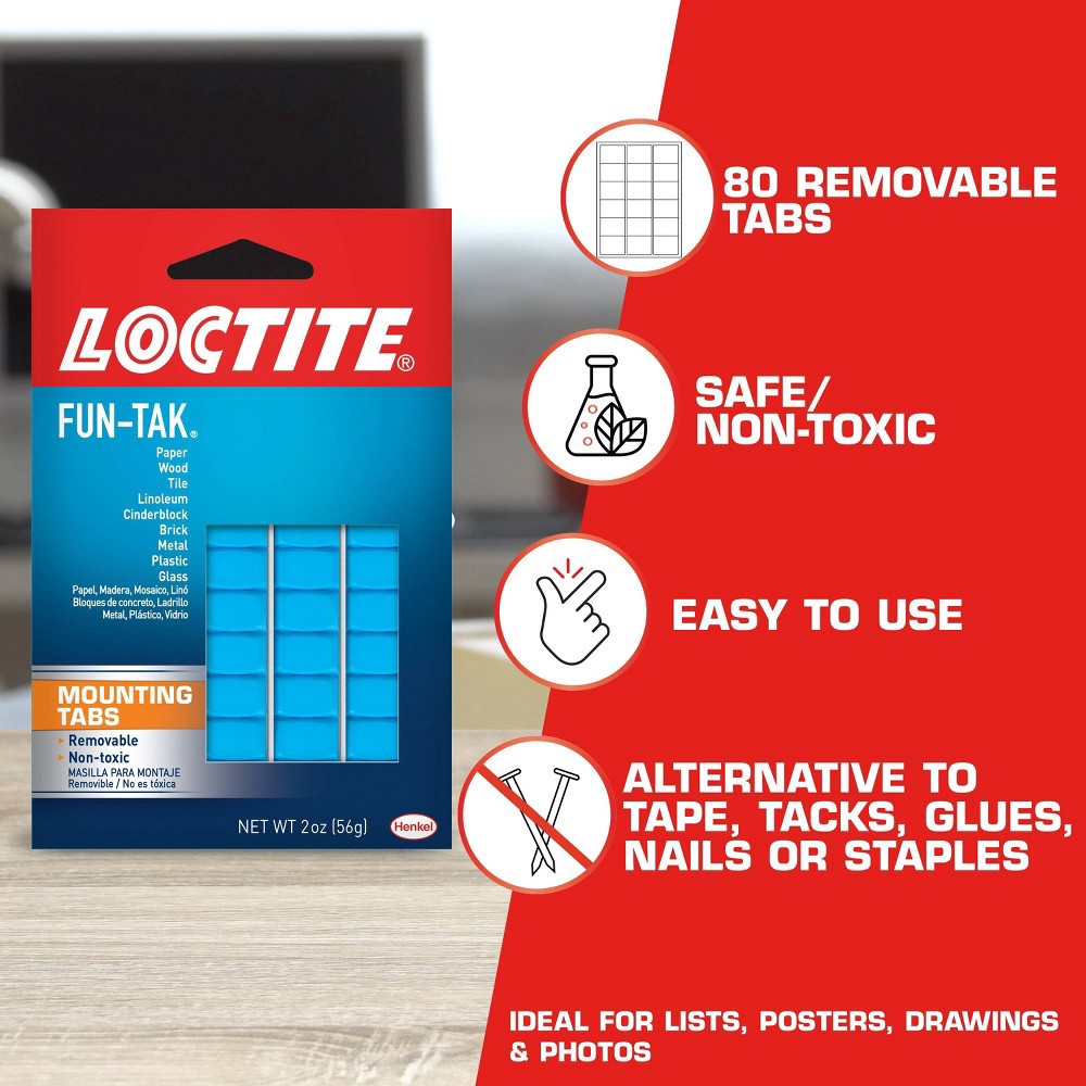 slide 4 of 4, Loctite 2oz Mounting Putty, 2 oz