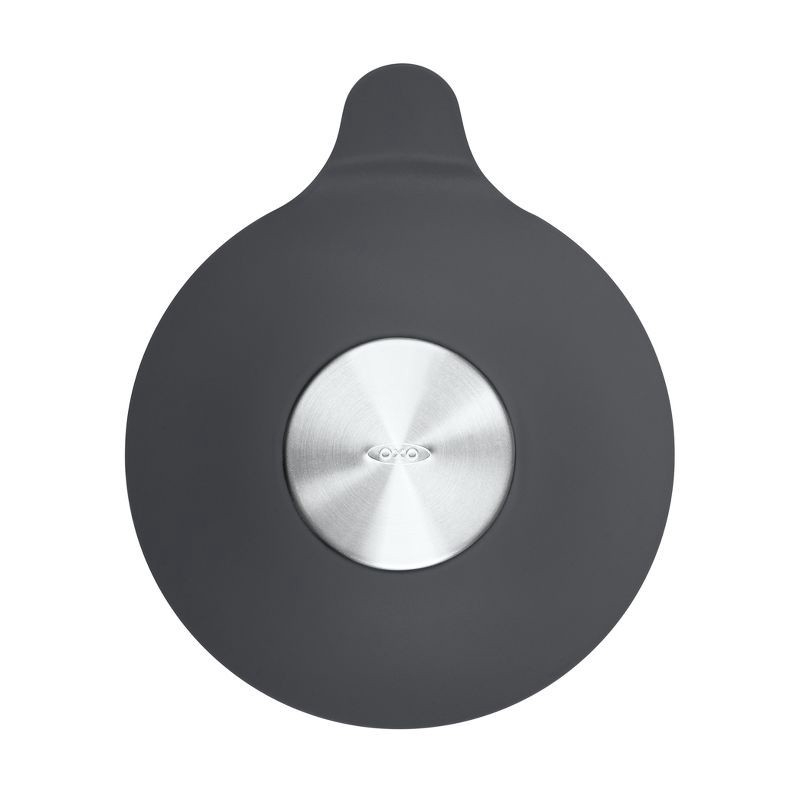 slide 1 of 5, Bath Tub Drain Stopper Gray - OXO: Silicone & Stainless Steel, Easy Removal, Fits Standard Tubs, 1 ct