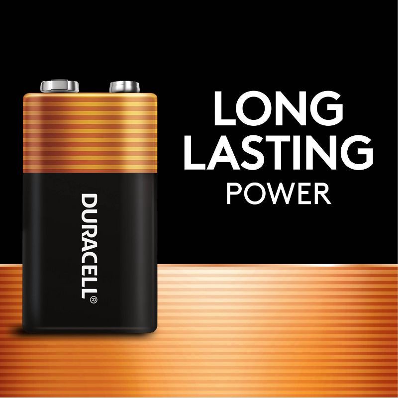 slide 2 of 5, Duracell Coppertop 9V Batteries - 4pk Alkaline Battery: Household Single-Use, 9.000V, 4 ct