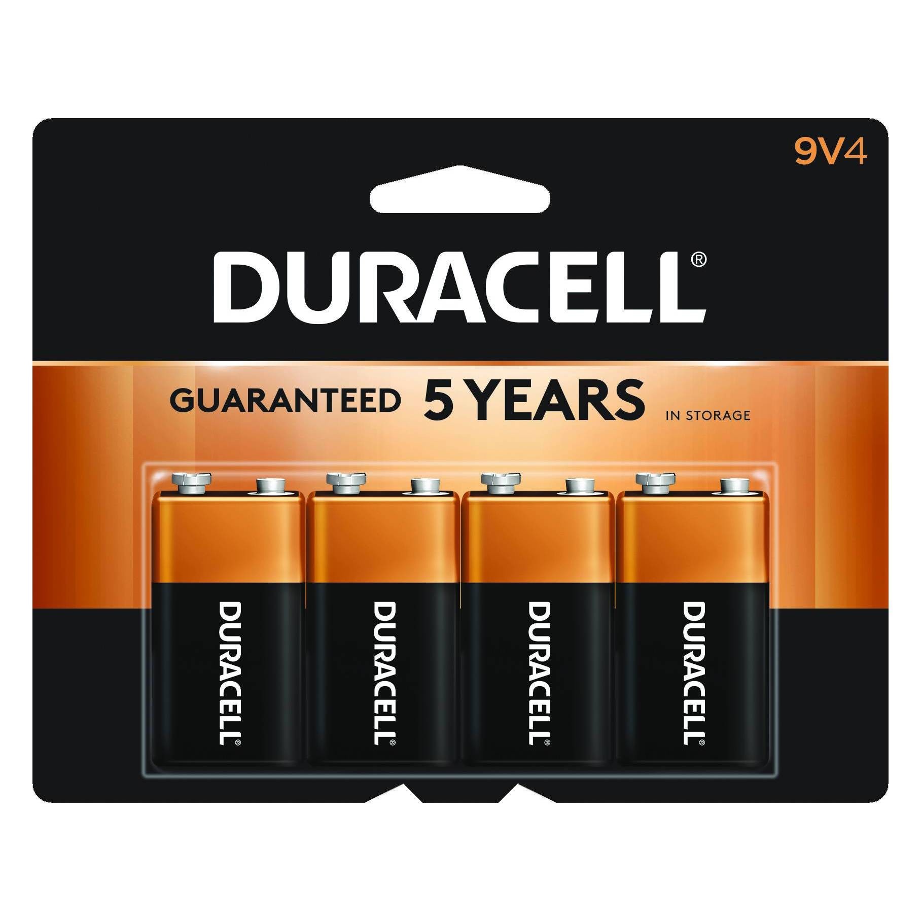 slide 1 of 3, Duracell Coppertop 9V Batteries - 4 Pack Alkaline Battery, 4 ct