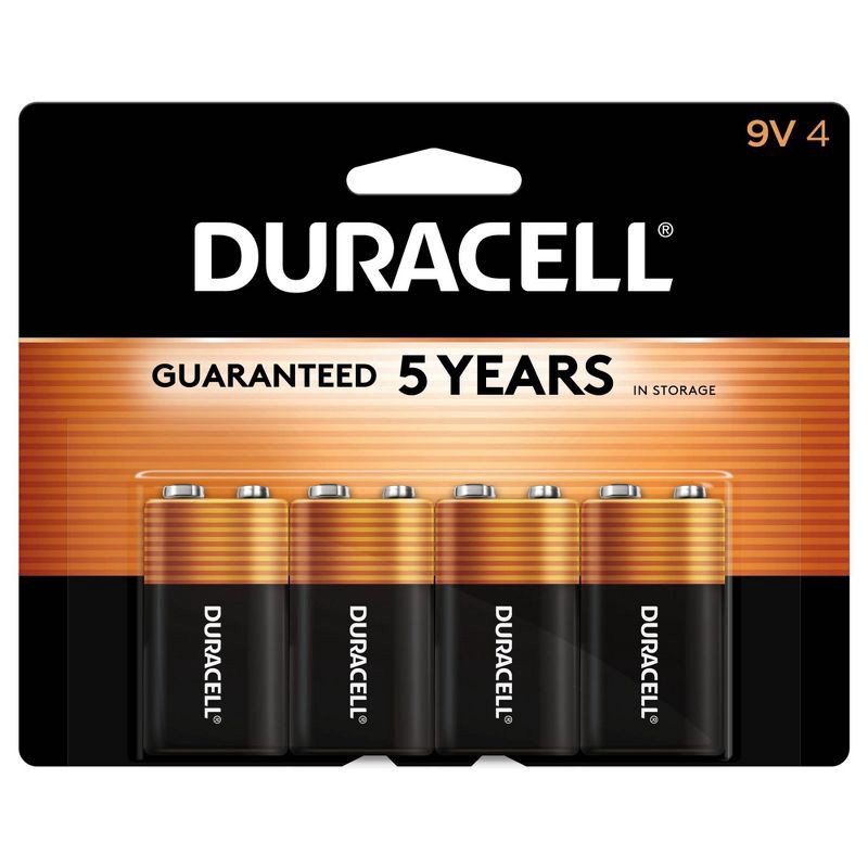 slide 1 of 7, Duracell Coppertop 9V Batteries - 4pk Alkaline Battery, 4 ct