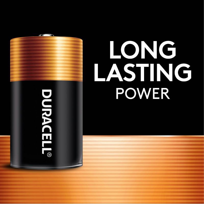 slide 3 of 7, Duracell Coppertop D Batteries - 8pk Alkaline Battery: Household Single-Use 1.5V, 8 ct