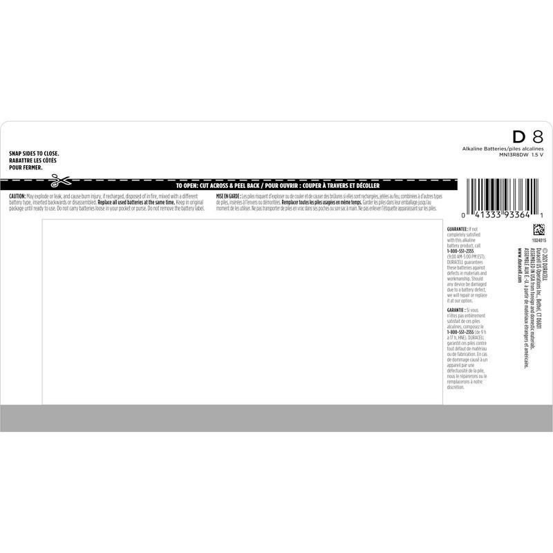 slide 6 of 6, Duracell Coppertop D Batteries - 8pk Alkaline Battery, 8 ct